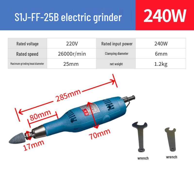 Electric Handheld Small Straight Grinder for Jade Carving and Polishing