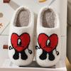 New Winter Home Warm Women Slippers House Fur Cute Love Cushion Slides Comfortable Bedroom Ladies Cotton Female Plush Shoes