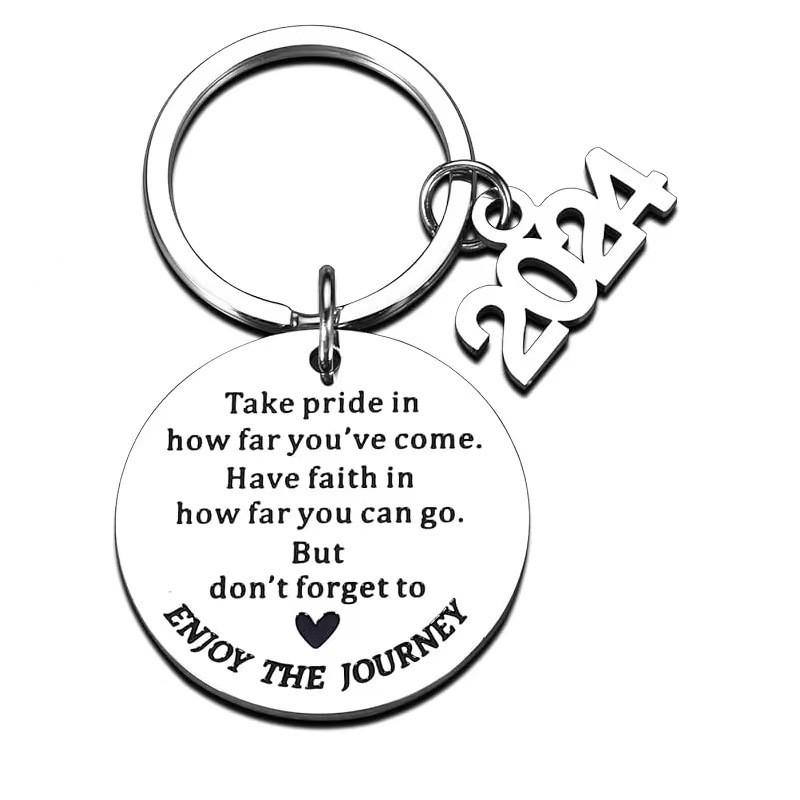 

Stainless Trendy Steel Keychain Inspirational Gift For Friends And Classmates On Graduation Day ML1552