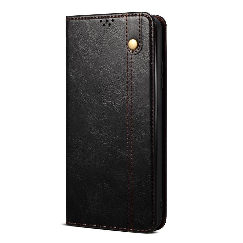 For Realme 12 Pro 5G/12 Pro+ 5G Case Waxy Crazy Horse Texture Folio Stand Phone Cover