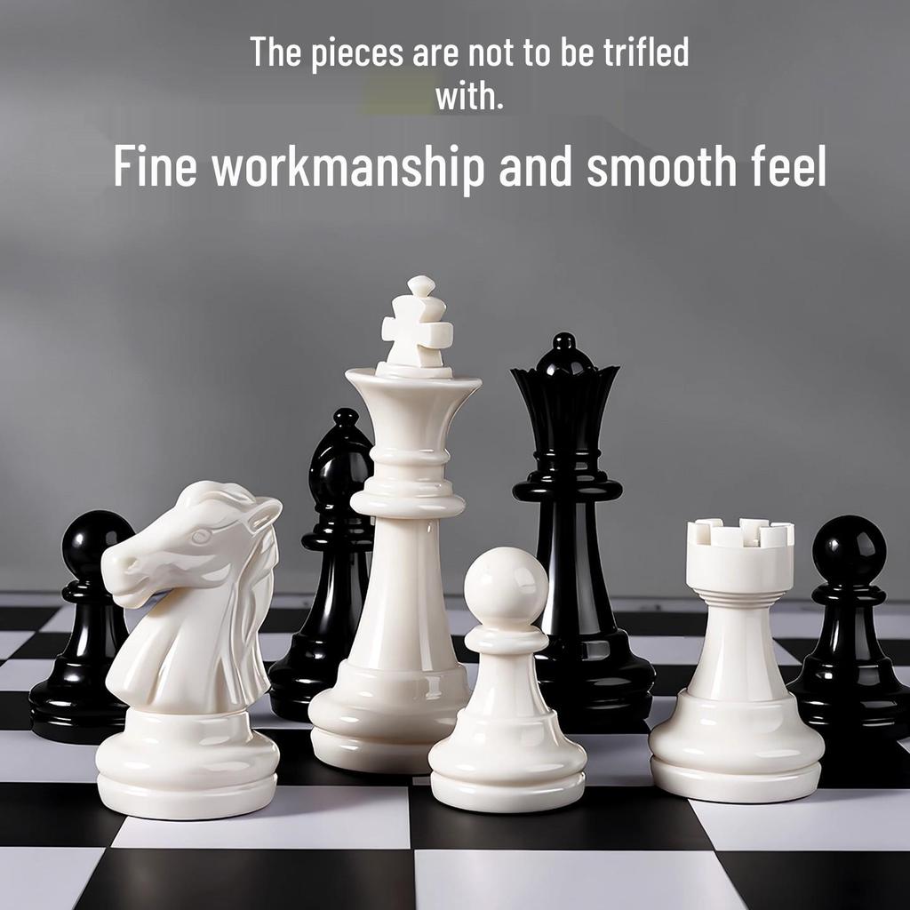 Folding Magnetic Chess Set with Storage 