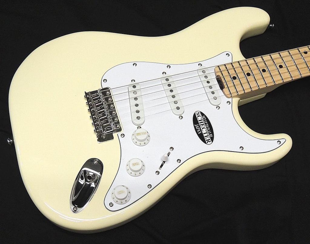 Schecter VW M Schecter Stratocaster Type Large Head Vintage White Electric Guitar Vintage White OL-ST-DH