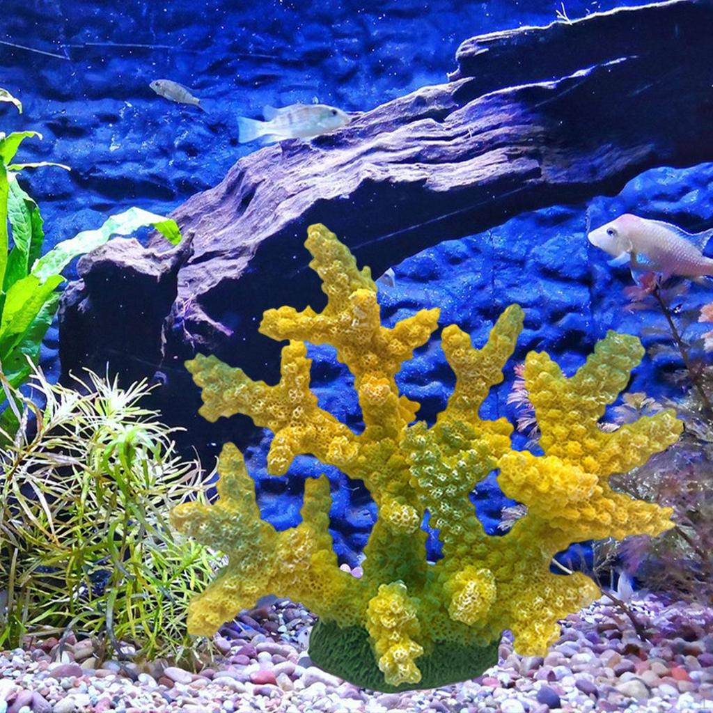 Artificial Coral Figurine Sculpture Aquarium Decoration Versatile Garden Decor Centerpiece Fish Tank