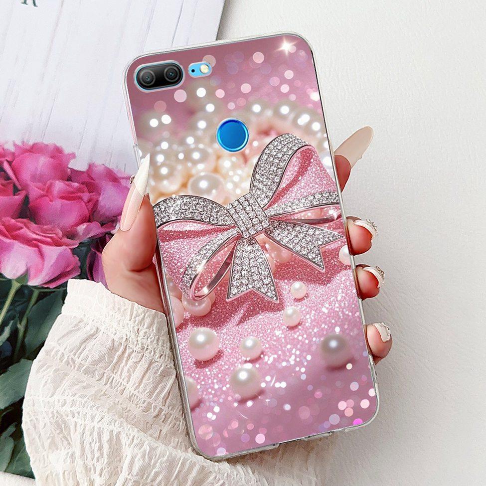 Clear For Honor 9 Lite Case Cute Cat Fashion Flowers Funny Painted Back Cover For Honor 9Lite Phone Case LLD-L21 LLD-L31 LLD-L11