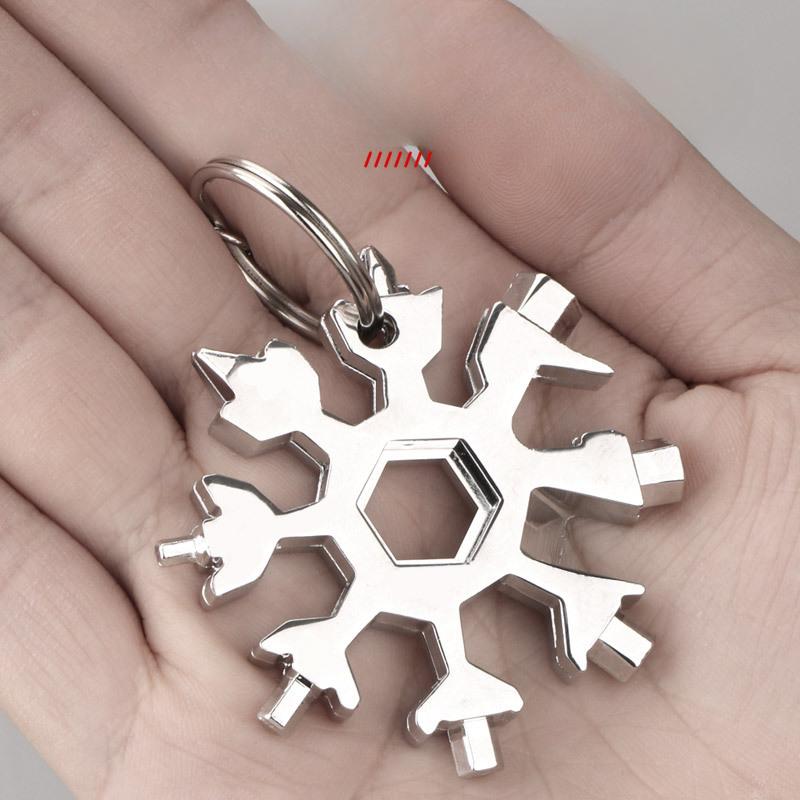 Douyin 18-in-1 Snowflake Multifunctional Wrench - Lightweight Portable Steel Octagon & Hexagon Tool
