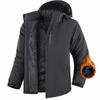 Men's Winter Fleece-Lined, Thick, Plus-Size, Warm Cotton Jacket Waterproof and Windproof Outdoor Jacket