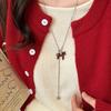 Silver Plated Horse Pendant Necklace Long Y Neck Chain Vintage Enamel Pendant Necklace for Women
