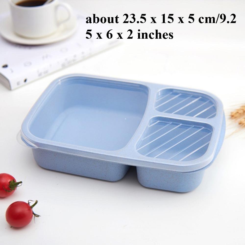 1pc Household Kitchen Plastic Children'S Student Lunch Box Portable Food Container Tableware Bento Box Lunch Box