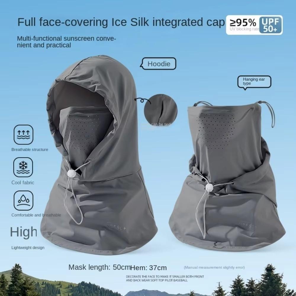 Anti-UV Sunshade Cap Breathable Face Mask Pullover Cap Unisex Sunscreen Hat  Summer
