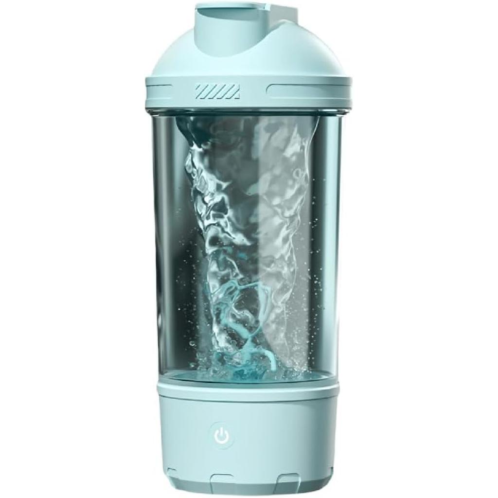 Elektrikli Protein Karıştırıcı Şişe Otomatik Karıştırma Kupası Tritan Malzeme Bardak Spor Sağlık Bardağı Su Geçirmez Şarj Edilebilir Bardak (Yeşil)