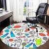 1pc Sports EquipmentChair Carpet for Office, Indoor Non-Slip Washable Polyester Fiber Carpet, Mat For Office, Machine Washable