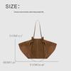 Retro Suede Tote Bag: Large Capacity Shoulder Bag with Mochi Texture for Women