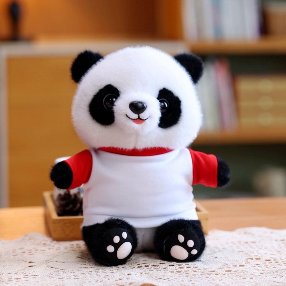 Cute sweater giant panda plush toy wholesale panda base Sichuan souvenir eight inch grab machine doll