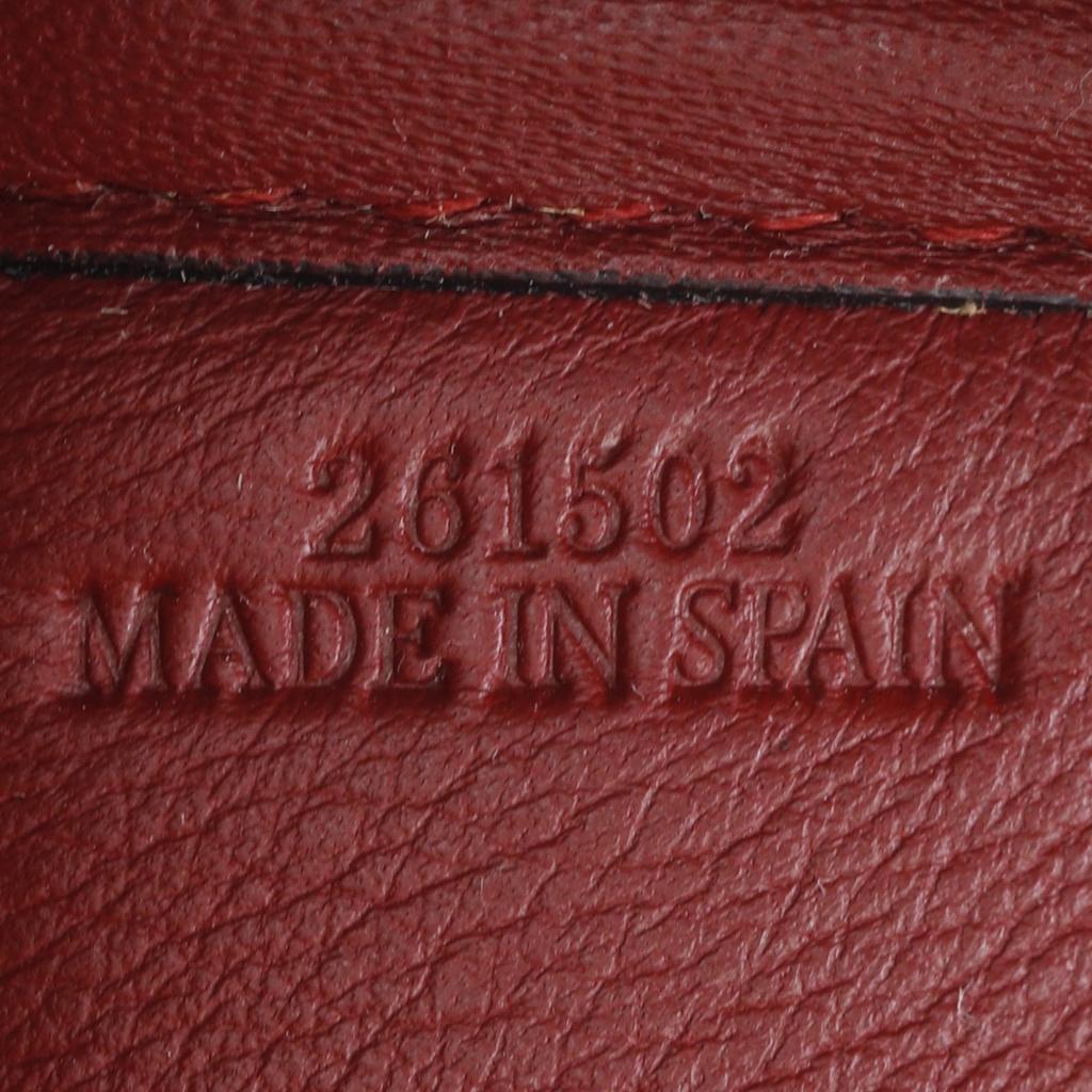 LOEWE Amazona 75 Handbag Repeat anagram 2WAYShoulder Red Calfskin Women Used