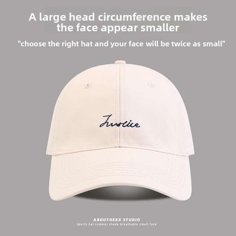 Cotton Baseball Cap With Embroidered Letters For Summer Sun Protection And Casual Style
