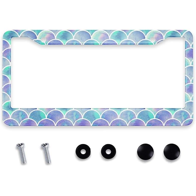 Smooffly Personalise Tennessee State Flag License Plate Frames Flag Universal Aluminum Accessories Cars Decor With 2 Holes And Screws Fits Standard