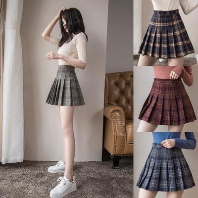 JK Uniform College Style Plaid Skirt New Fashion Pleated Skirt High Waist Slim A-line Skirt Student School Uniform Skirt