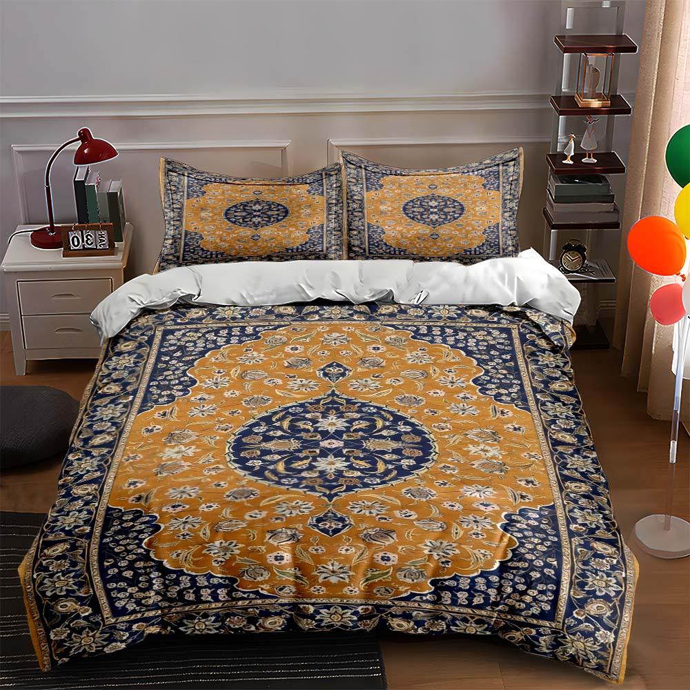 Ornate Floral Medallion Bedding Duvet Cover Sets Duvet Covers Pillowcases Gifts (1 * Duvet Cover 2 * Pillowcases, Without Duvet Insert)