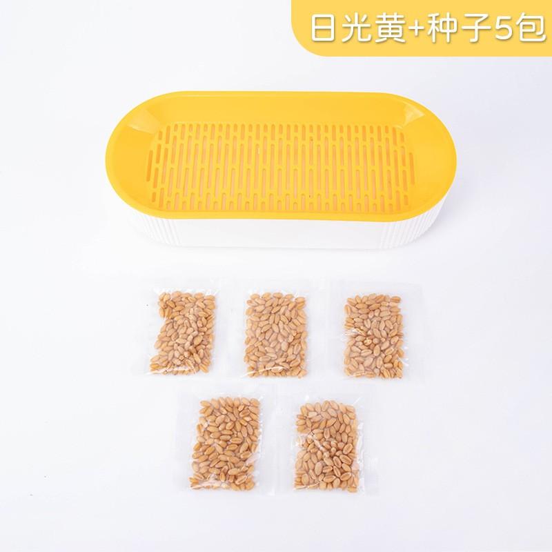 

Новая модель гидропонного травяного ящика, набор для выращивания мяты без почвы, травяной ящик для домашних животных. One Size жёлтый