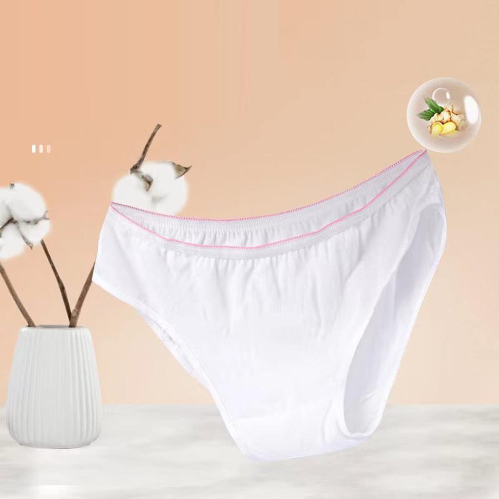 Zhuolan Disposable Panties and Shorts Cotton Individually Great for Disaster and Business Trips 7-Piece Set, Women's Underwear, 100% Cotton, Wrapped,