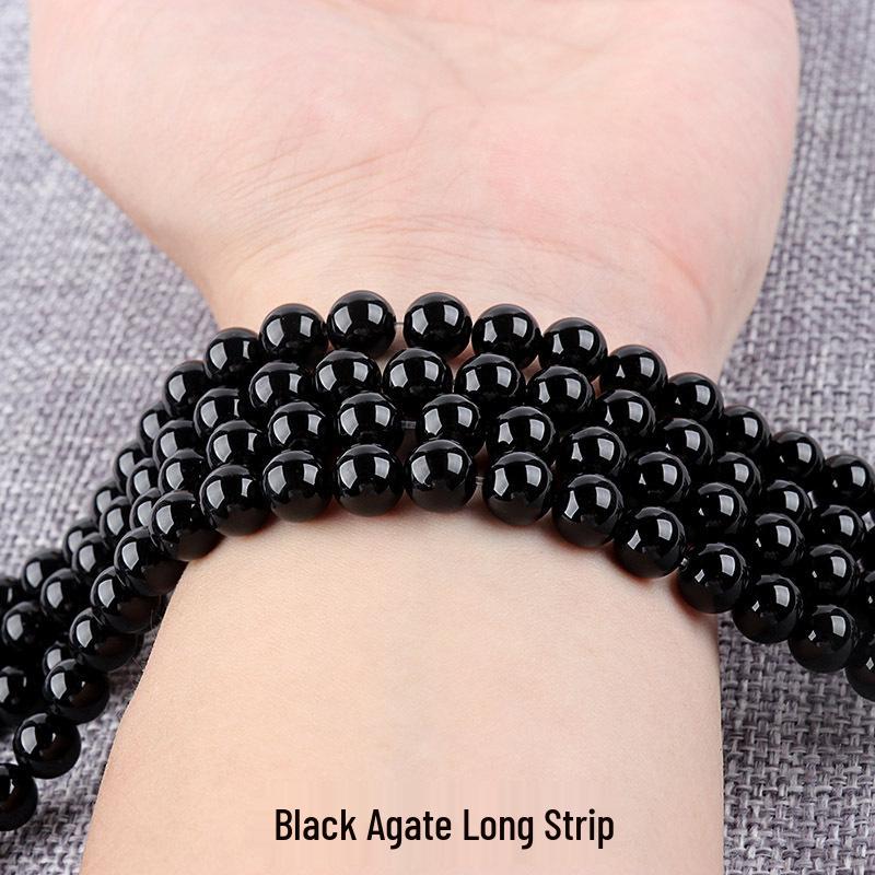 

Бусины из черного агата класса 7A для плетения браслетов своими руками - Материалы для нанизывания кристаллов 6MM (approx. 62 beads)