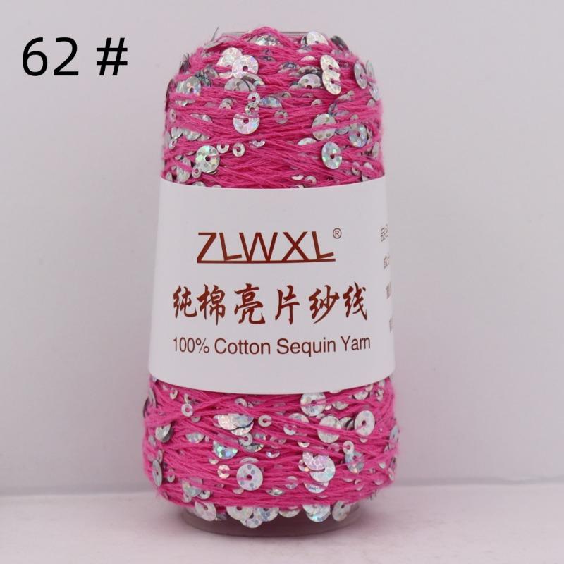 1000g /3200M 100% Cotton Yarn 6mm+3mm Special Sequin Yarn DIY Knitted Garment Accessories Rag Doll Knitting Yarn