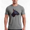 Bull Terrier Black Brindle Face Tshirt Summer Casual Cotton Tee Oversized Streetwear Tops Vintage Graphic Print 100 Cotton