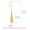 Waterproof Real Stainless Steel Waterdrop Pendant Ear Hook Hollow Long Drop Earrings Daily Chic Fashion Jewelry Gifts For Ladies