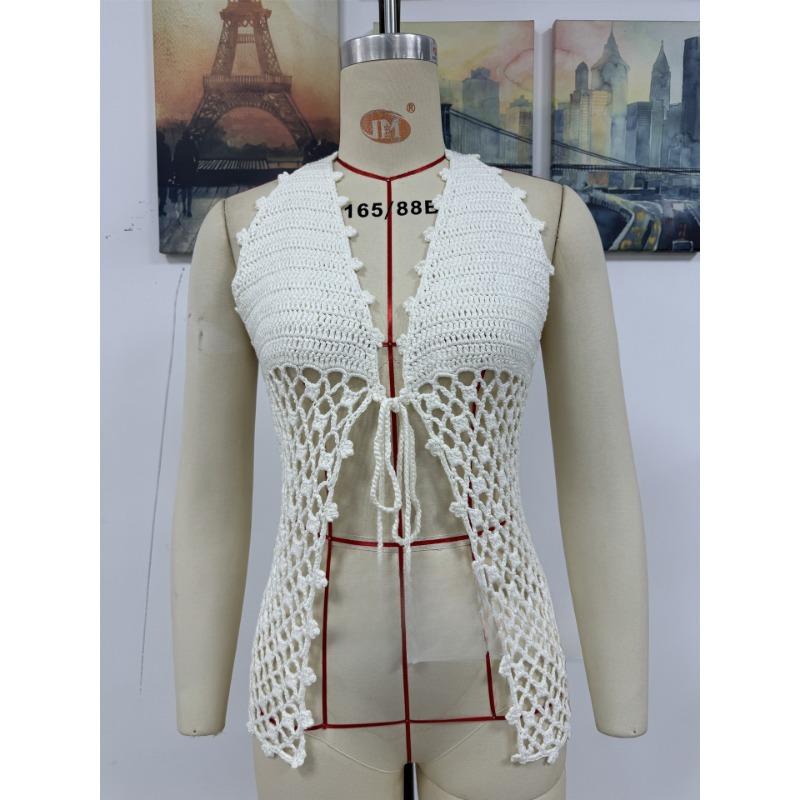 Women's Summer Hollowed Out Beach Holiday Knit Smock