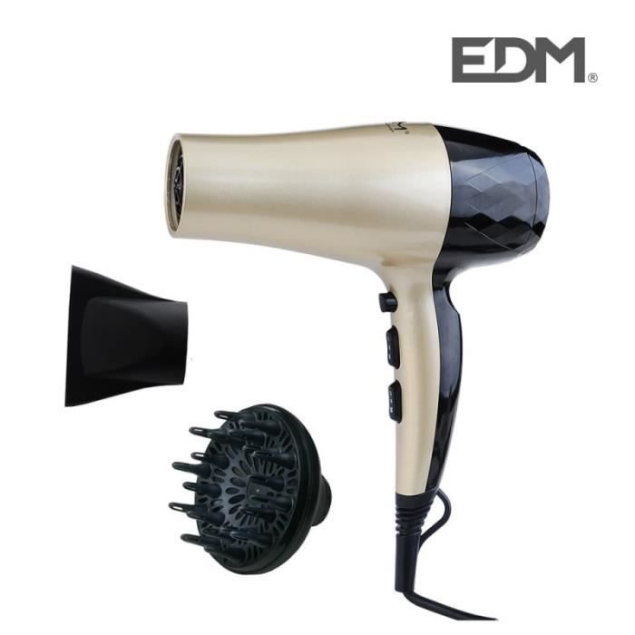 Sèche-cheveux ionique 2000w avec diffuseur edm