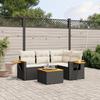VidaXL Garden Lounge Set with Cushions 5 Pcs, Patio Sofas, Patio Furniture Set, Outdoor Furniture, Black 3226777