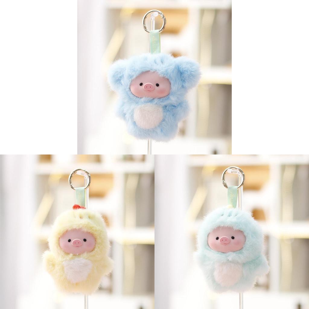 Plush Pig Keychain With Removable Costumes For Girls Kids Giftable Bag Charm