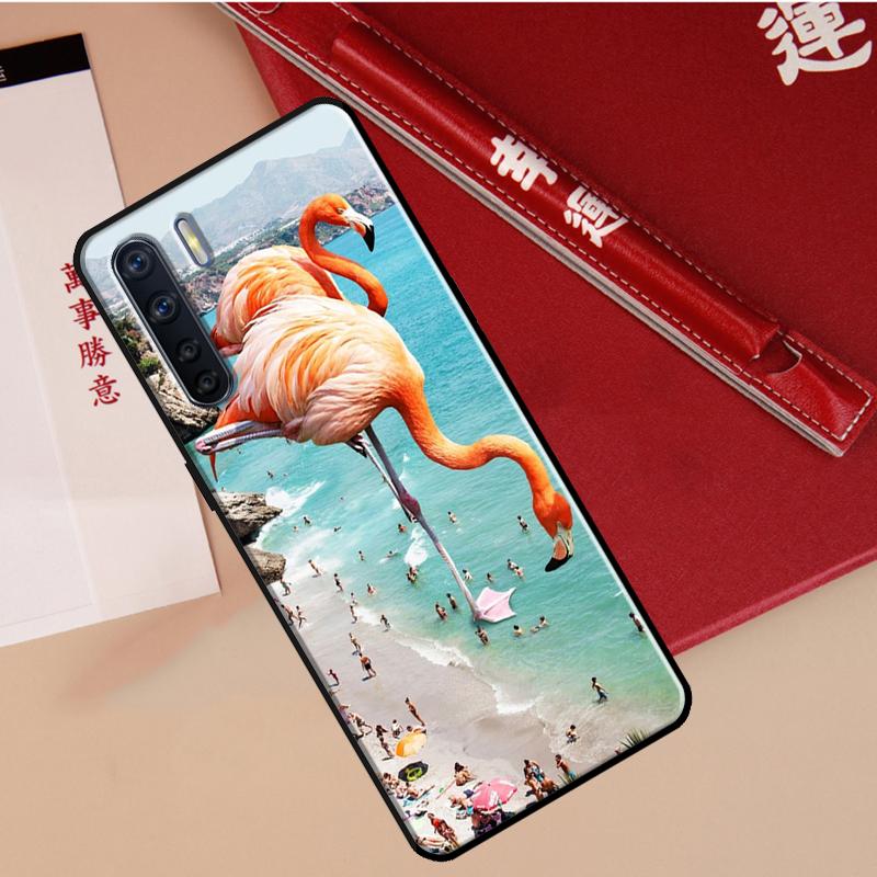 Pink Red Flamingo Case For Oppo A94 A18 A74 A57 A17 A77 A38 A58 A78 A98 A54 A80 A60 A40 A96 A76 A16 A15 A5 Pro