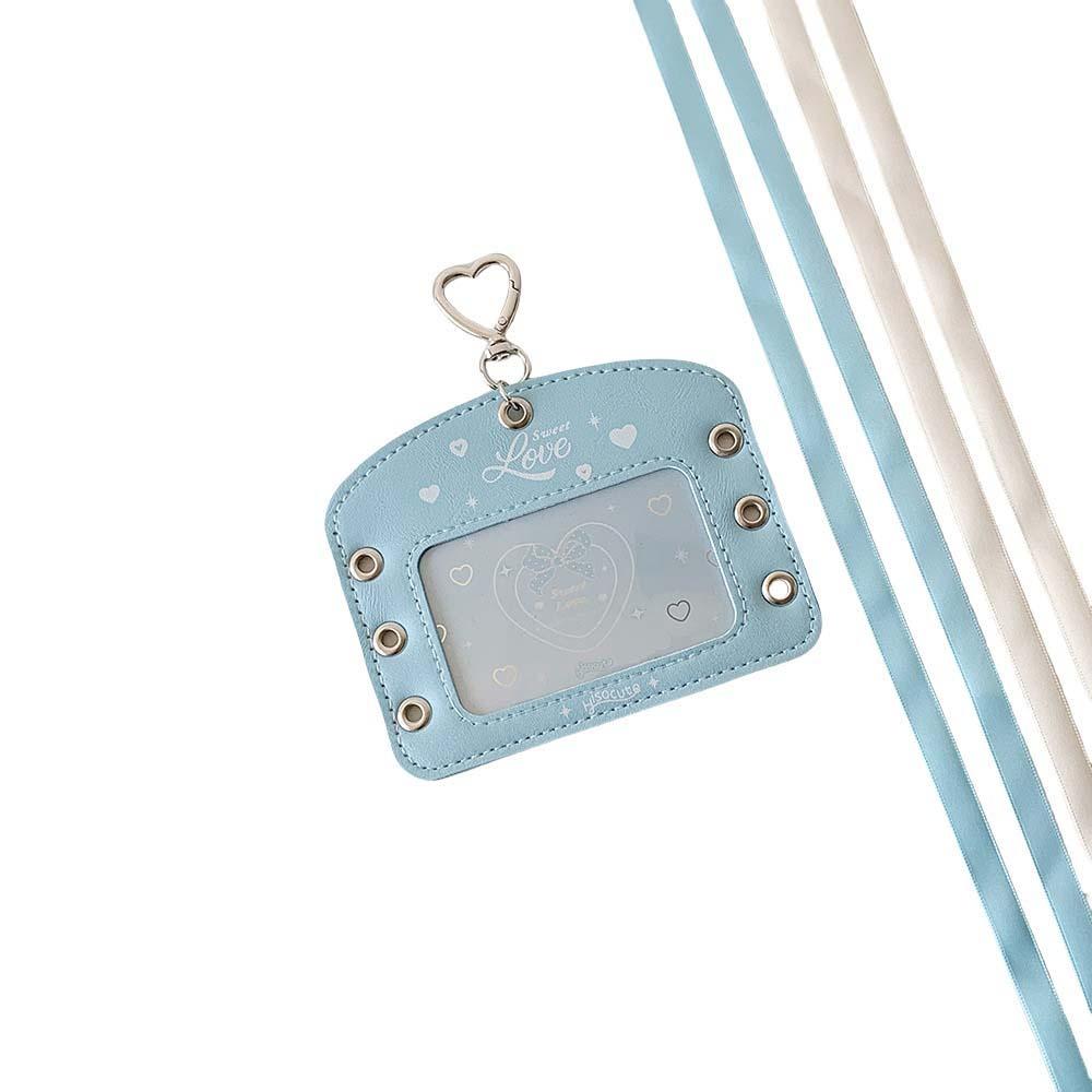 DIY Ballet Ribbon Korean Photocard Holder PU Card Cover Idol Card Display Protector  Girls Gift