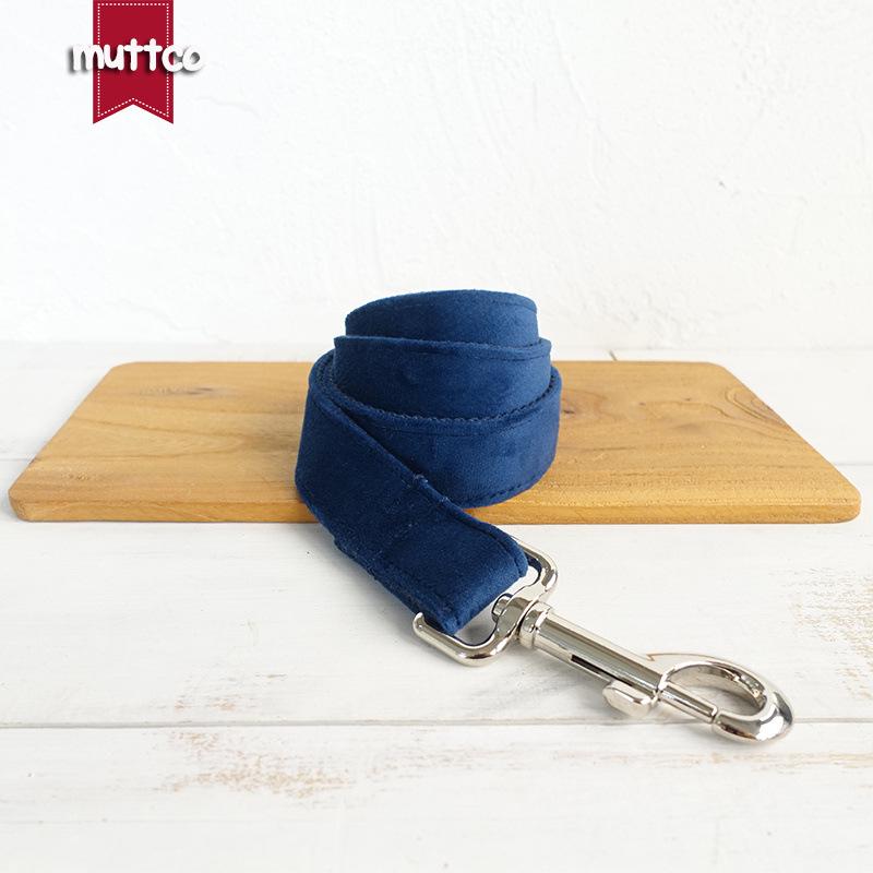 MUTTCO Comfortable Pull-Resistant Dog Collar & Leash - Thick Fleece Strap UDL-078 S