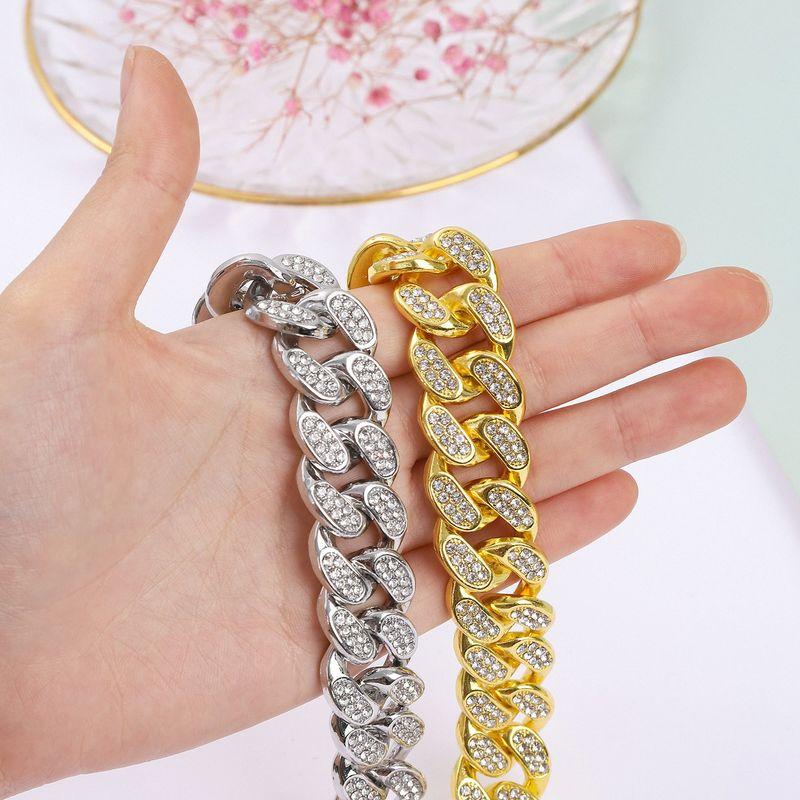 European Hip Hop Domineering 20mm Exaggerated Cuban Full Diamond Necklace Male Daikin Chain Miami Fashion Classy Cuban Link Chain