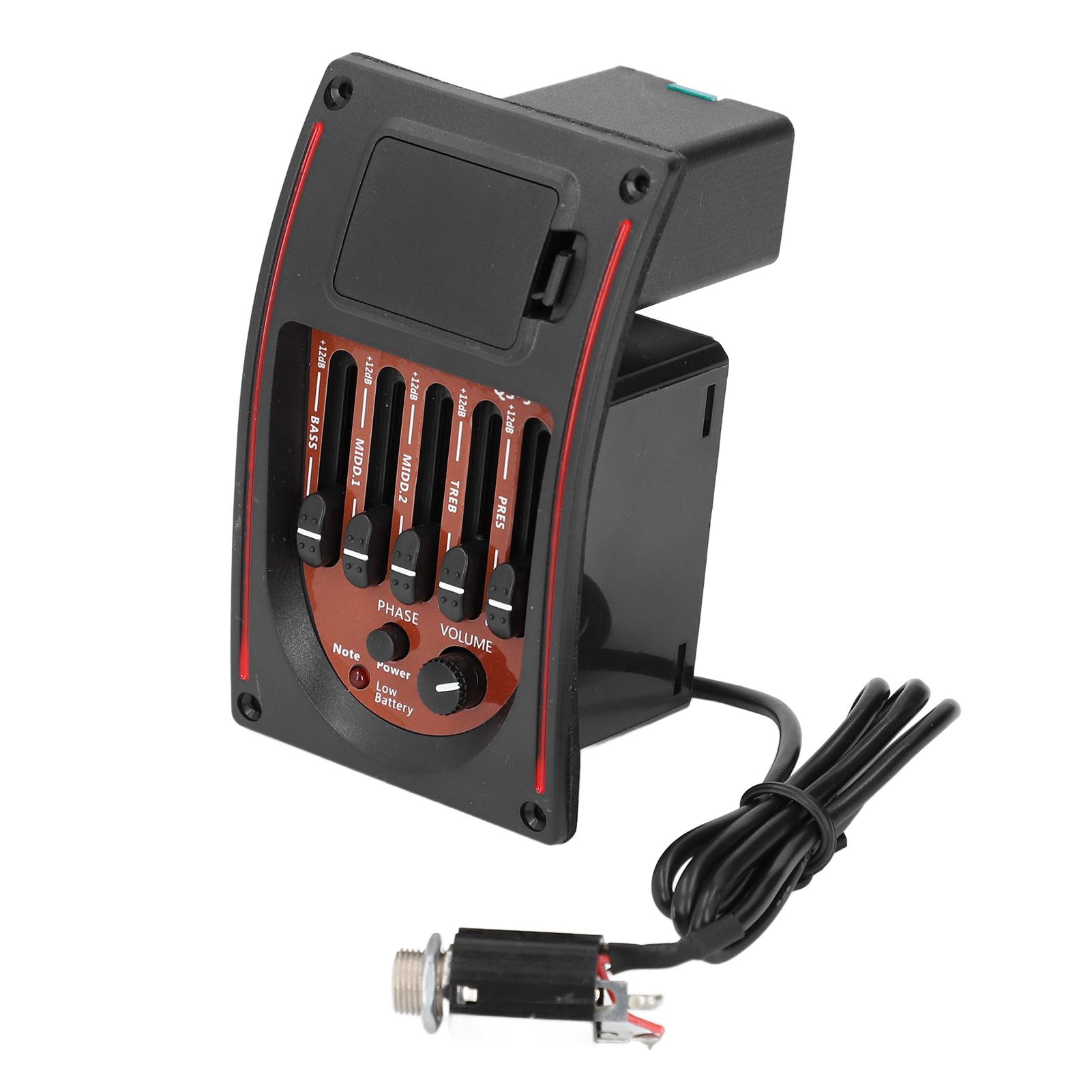 

Звукосниматель Гитарный предусилитель Акустический эквалайзер 5-полосный эквалайзер Тюнер Усилитель Предварительно смонтированные сменные аксессуары