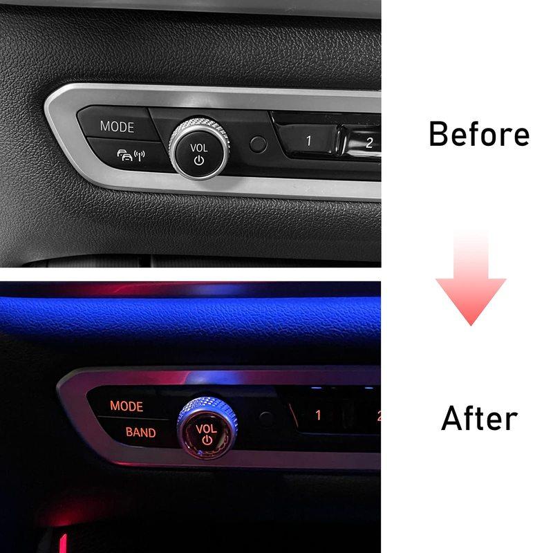 Car Crystal Volume Control Knob Button Replacement Trim ABS Cover Switch For BMW X5 X6 G05 G06 G14 G15 G16 G20 G28 X7 G07 Z4 G29