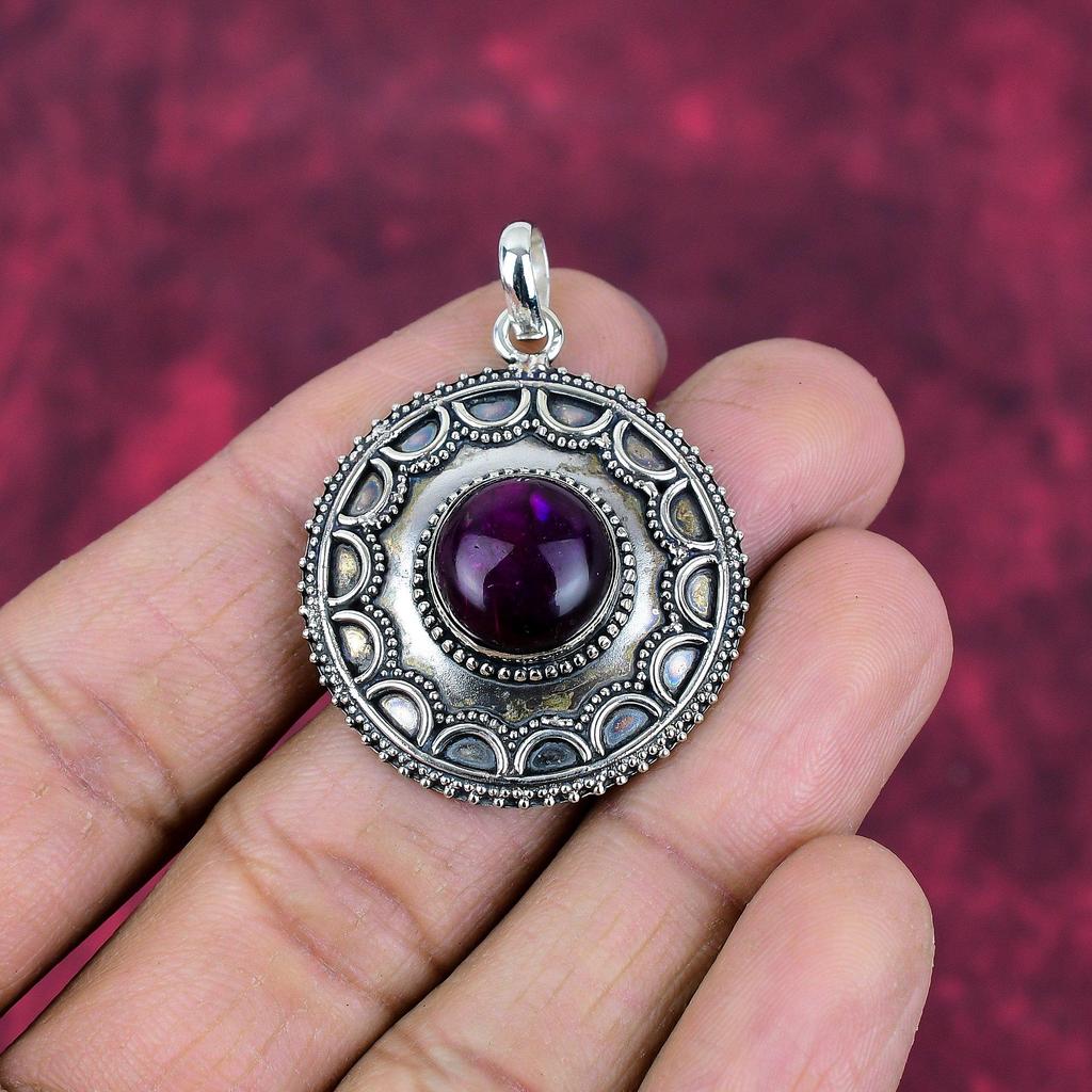 Purple Flash Labradorite Jewelry, 925 Solid Sterling Silver Pendant Handmade Gemstone Jewelry, Gifts For Wife Brand New Pendant