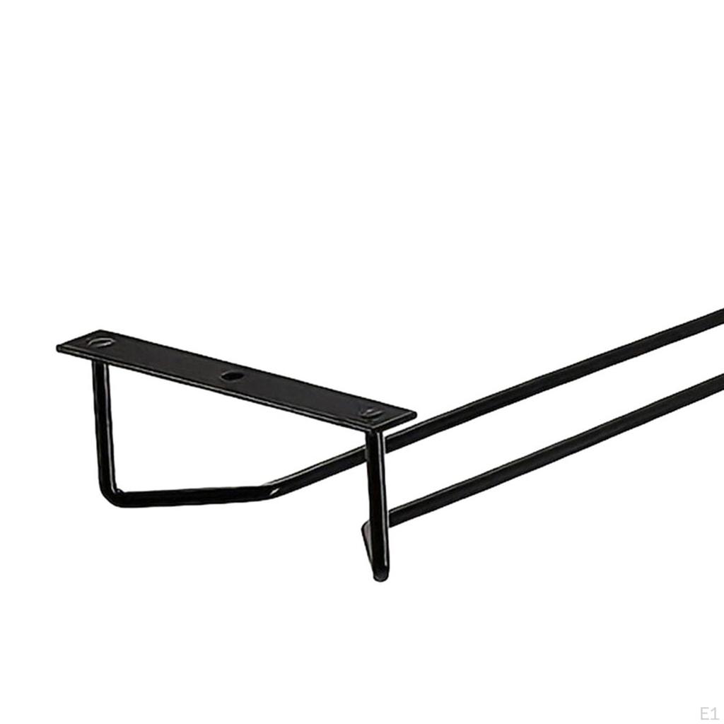 Under Cabinet Wine Glass Holder Rack Iron Storage Hanger Glassware Drying Hanger,