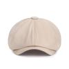 High Quality Classic Hat Unisex Vintage Tweed Flat Beret Street Hat Herringbone Newsboy Cap Casual Outdoor Striped Octagonal Hat