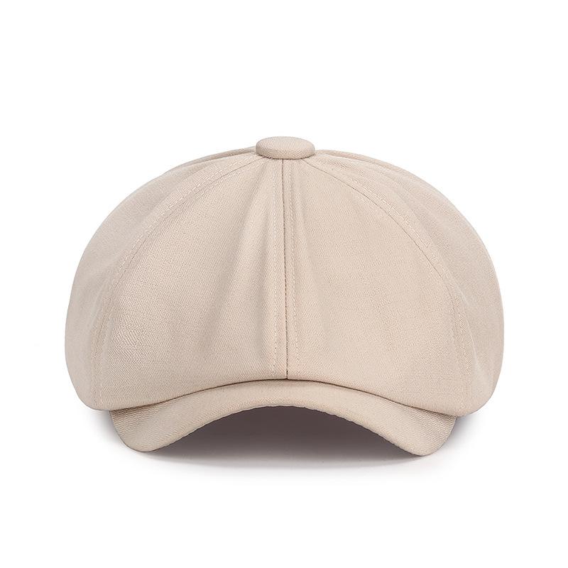 High Quality Classic Hat Unisex Vintage Tweed Flat Beret Street Hat Herringbone Newsboy Cap Casual Outdoor Striped Octagonal Hat