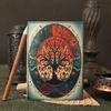 Handmade Tree of Life Leather Journal: Embossed Grimoire, Spell Book