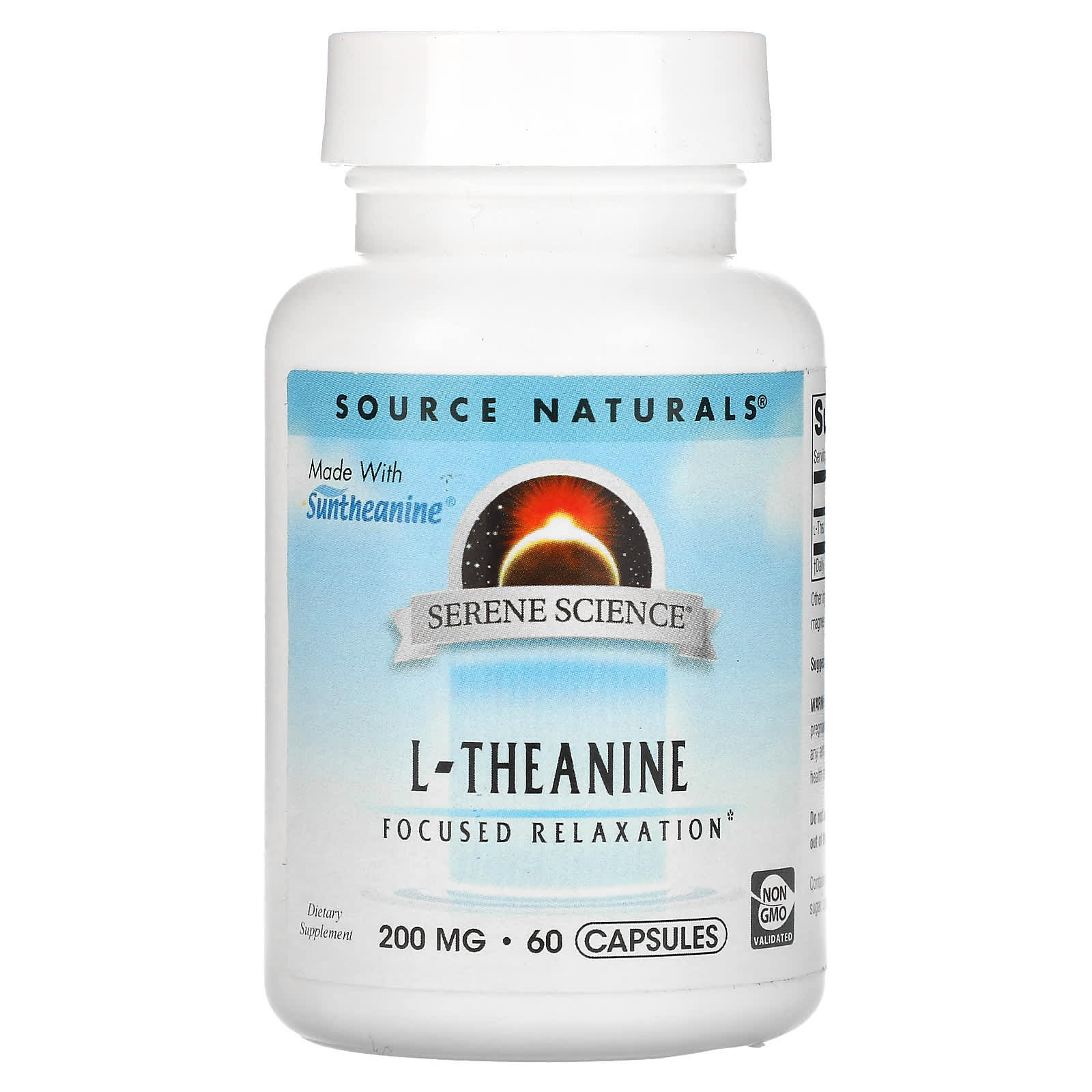 

Source Naturals, Serene Science, L-теанін, 200 мг, 60 капсул