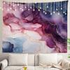 Abstract Art Tapestry  Fluid Marbled Wall Hanging Purple Blue Gold Design for Dorm Bedroom150x200cm59x79in