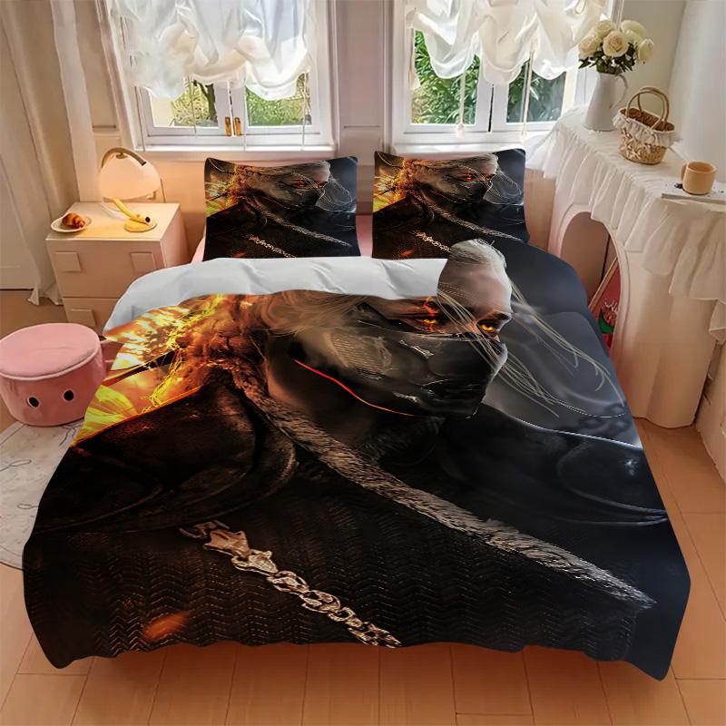 Dark Warrior Bedding 3 Piece Set Hd Print Duvet Cover Pillowcases For Teens Adult Bedroom Decoration Christmas Gift C9211361