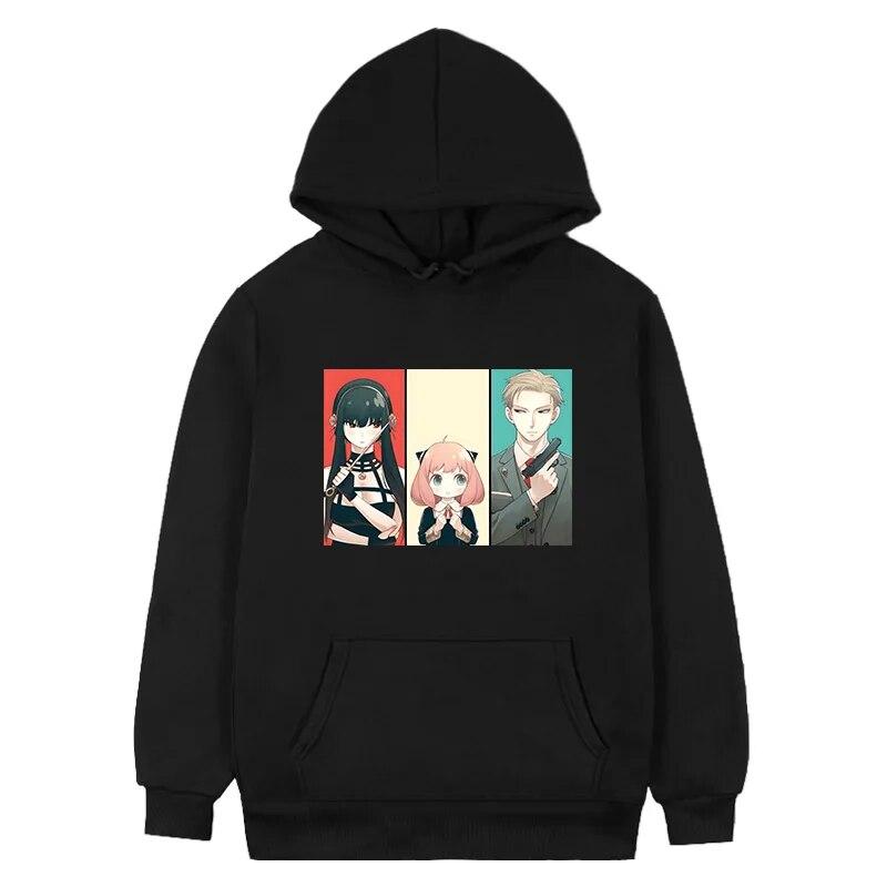 Spy X Family Forger Fam Anime FeUnisex Толстовка Хип-Хоп Осень и Зима Теплые Повседневные Толстовки Женская Kawaii Толстовка Унисекс Одежда L 4873₽