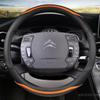 Für Citroen C1 C2 C3 C4 C5 C4L Berlingo C4 PICASSO C5 AIRCROSS Auto Lenkrad Abdeckung Carbon + Leder auto