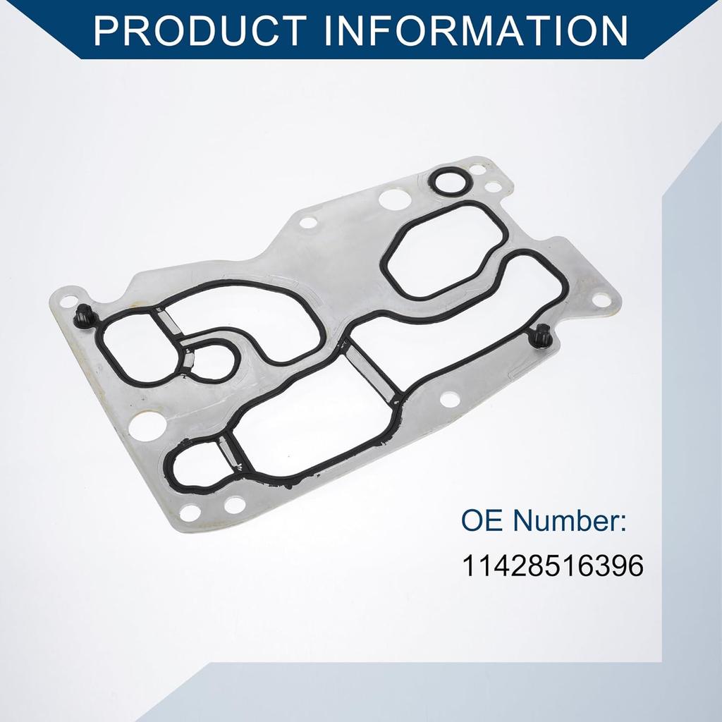 No.11428516396 Transmission Oil Pan Gasket for BMW 328d XDrive 2014-2018, for BMW 328d 2014-2018/Engine Oil Filter Housing Gasket/Durable/1 Pcs