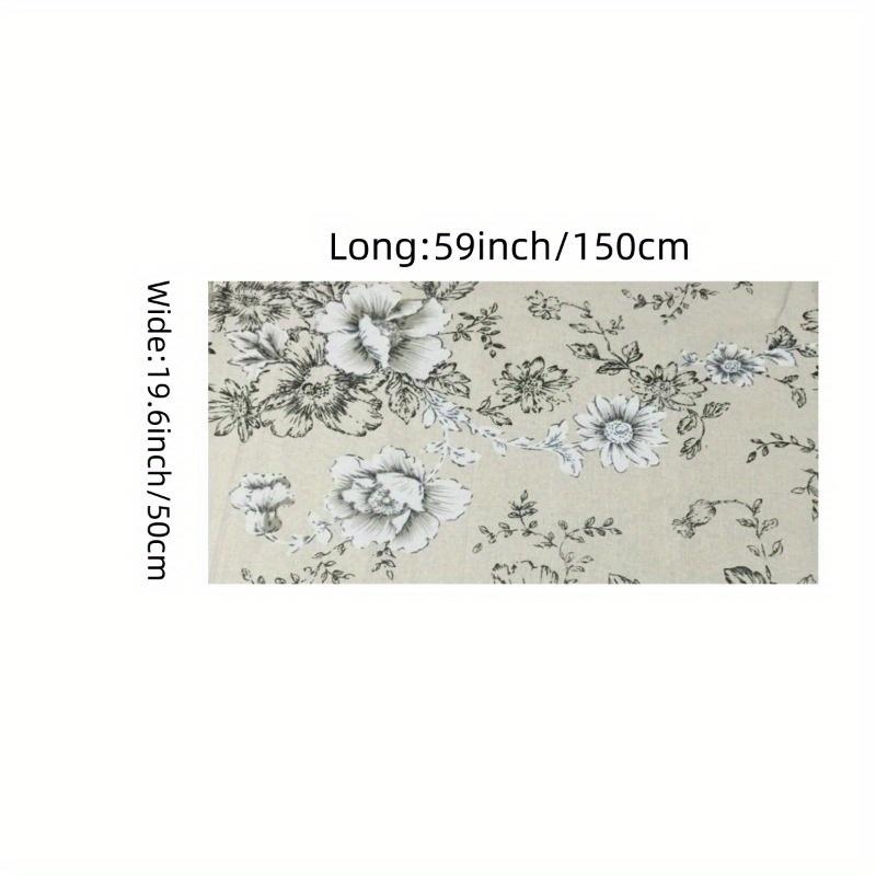 1 ks Bavlněná lněná směsová látka Květinový potisk Dekorativní látka pro DIY projekty a výrobu ubrusů Barva Pivoňkový květ